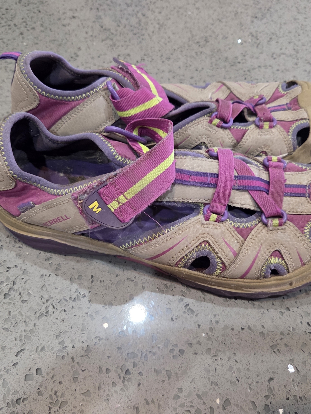 Merrell Girls' Purple Pink Outdoor Sandals